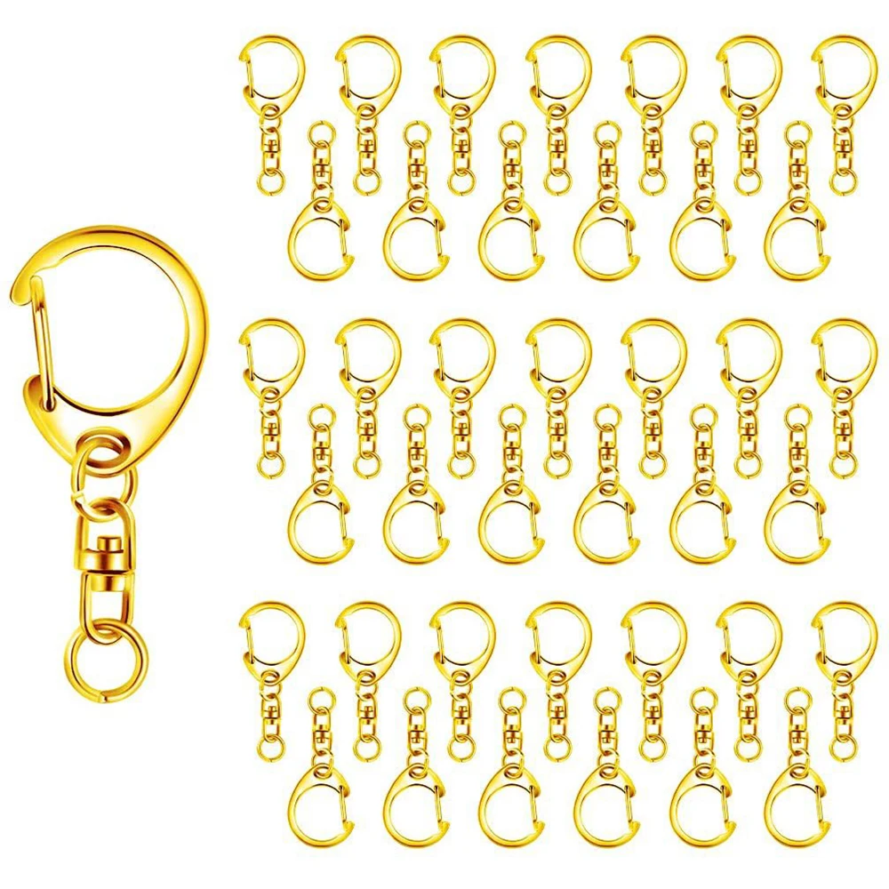 100Pcs/Set C Buckle Swivel Clasp Keyring Sleutel Hanger Ring Metal Hooks Clip Small Clasps Jewellery Making