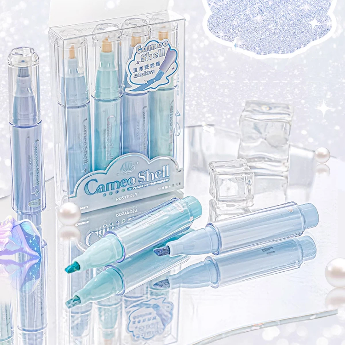 2 أنماط 4 قطعة/صندوق تألق الملونة شعاع فسفورية متوهجة أقلام الفلورسنت اللوازم المدرسية الإبداعية للطلاب الاطفال أداة #3