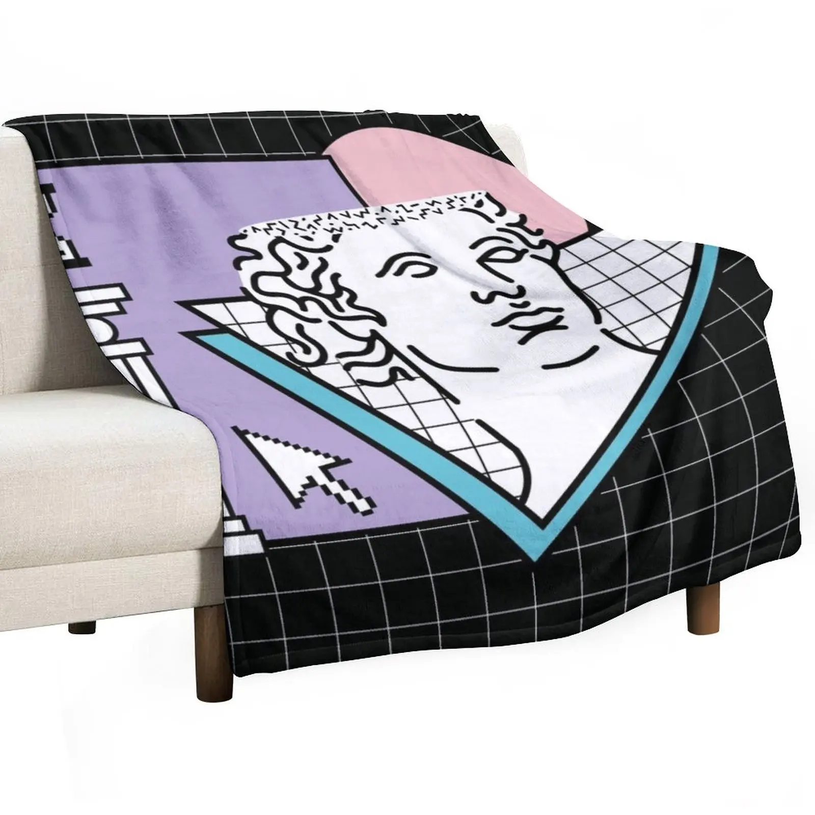 

Apollo Vaporwave / Greek God Throw Blanket Bed Fashionable Blankets For Bed for babies warm for winter Blankets