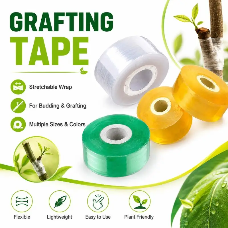 PE Grafting Tape Film Self-adhesive Garden Tree Plants Seedlings Vine Tomato Grafting Accessories Stretchable 2/2.5/3cm Width