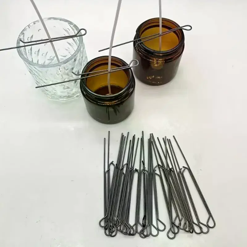 10/20/30Pcs Candle Wick Holder 12cm Metal Wick Fixing Clip High Carbon Steel Wick Support For DIY Scented Candle Making Crafts