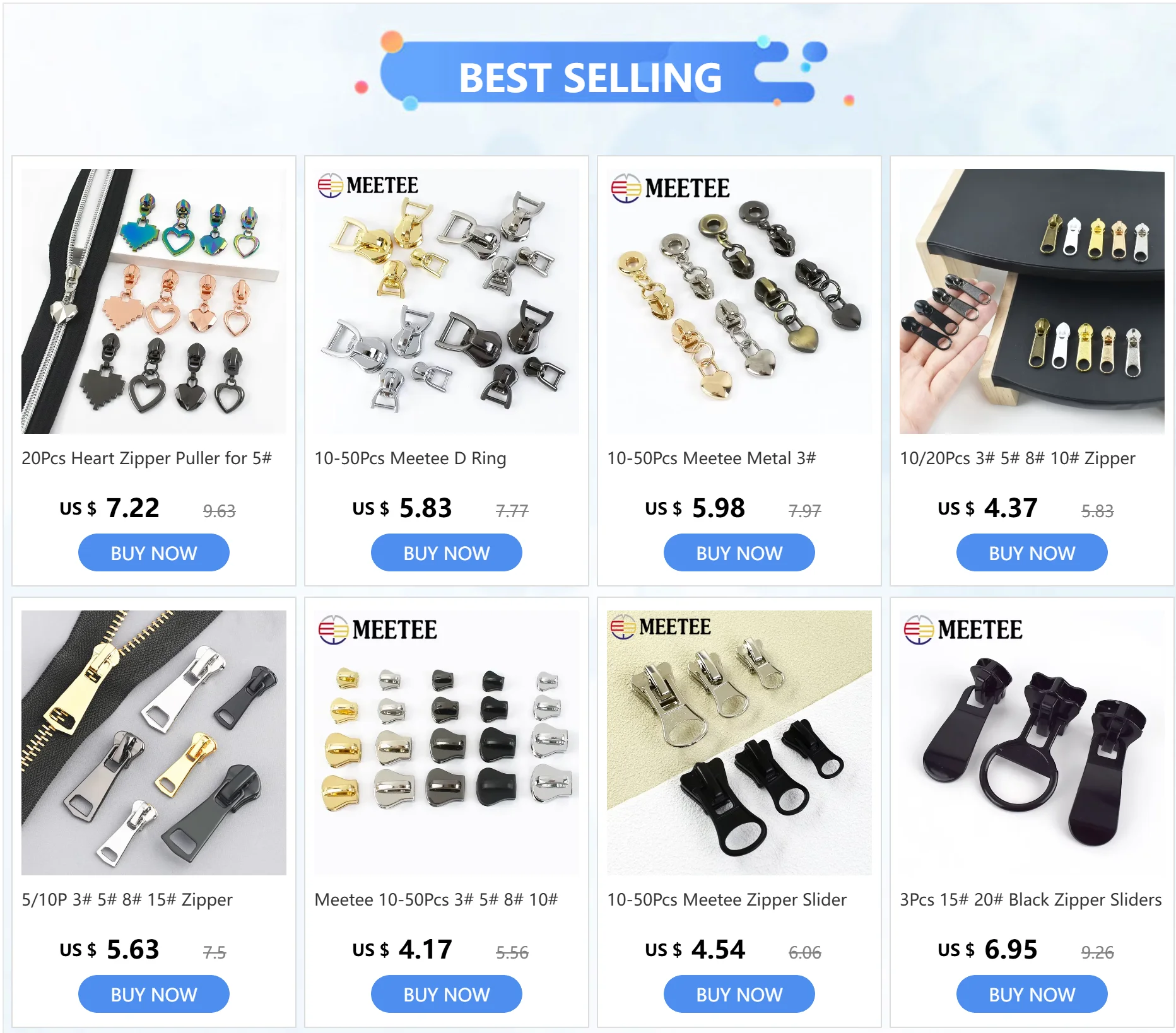 10–50 Stück Meetee Reißverschlussschieber für Harzreißverschlüsse 3 # 5 # 8 # Schwarz Silber Reißverschlüsse Puller Kopf Gepäck Zip Pull Lock Reißverschluss Cursor Reparatur – Detail 1
