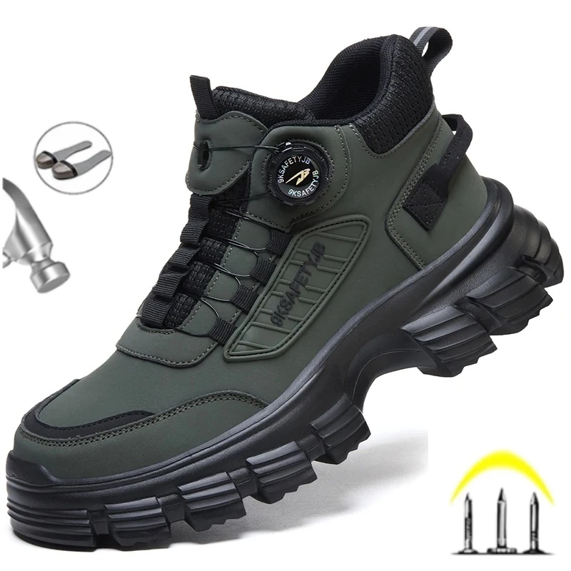 New Fashion Men's Anti-Smash Steel Toe & Anti-Puncture Kevlar Safety Shoes for Heavy-Duty Industrial & Construction Work
