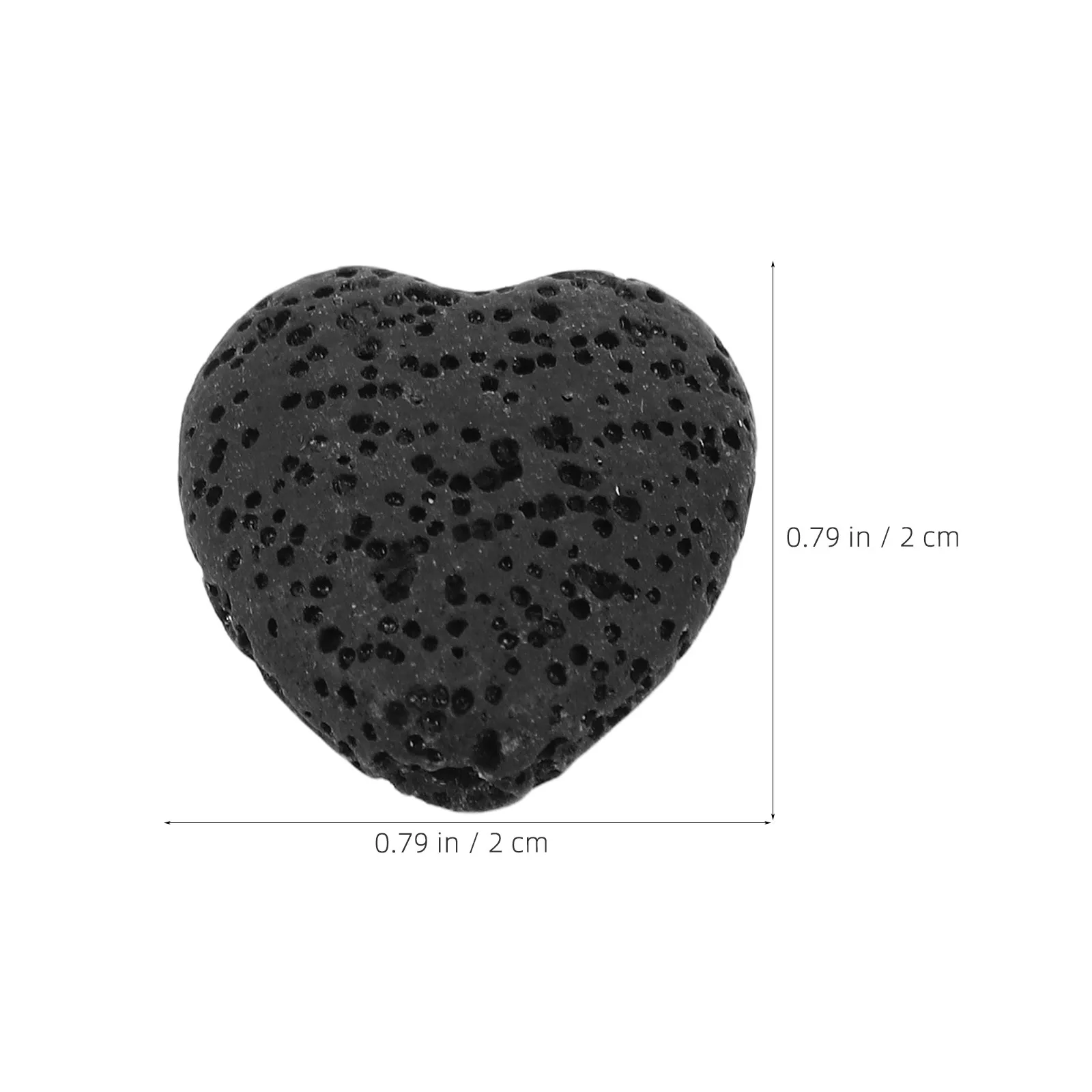 20Pcs Heart Volcanic Rock Diffuser Stones Natural Lava Beads Aromatherapy Diffusion Stone for Essential Oil Home Office Car