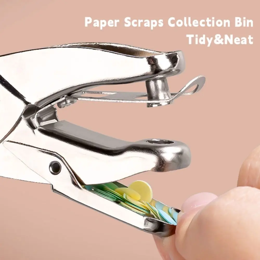 Round/Star/Heart Shape Punching Machine Labor-saving Single Hole Embosser DIY Craft Loose-leaf Binding Tools Hole Puncher