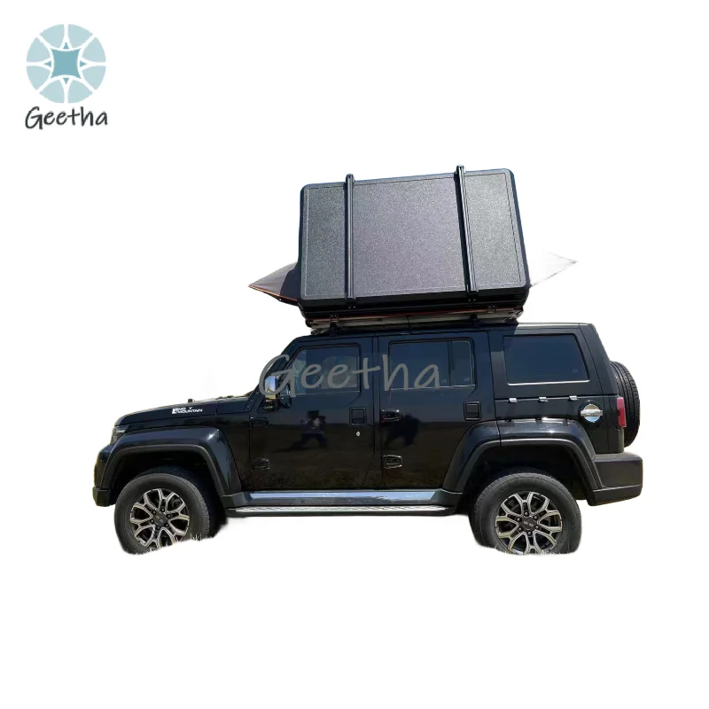 

Hot Sale Low Price Hard Aluminum Shell Roof Top Tent for 4Wd 3-4 Person Outdoor Camping Car Side Open Rooftop Tent