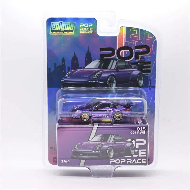 Chase Enigma x Pop Race 1:64 RWB997 GT Wing Blister Card Version Purple / PANDEM CIVIC EG6