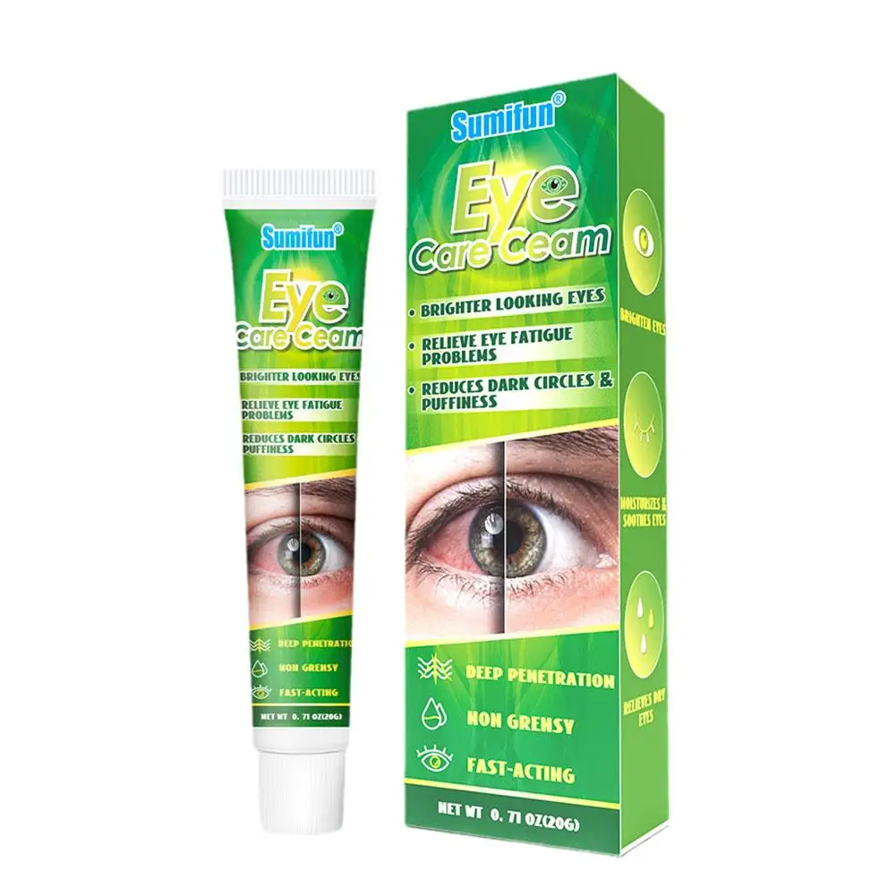 Crema china de medicina Herbal para el cuidado de los ojos, Ojos de aspecto más brillante, alivia los problemas de fatiga ocular, reduce las ojeras y la hinchazón