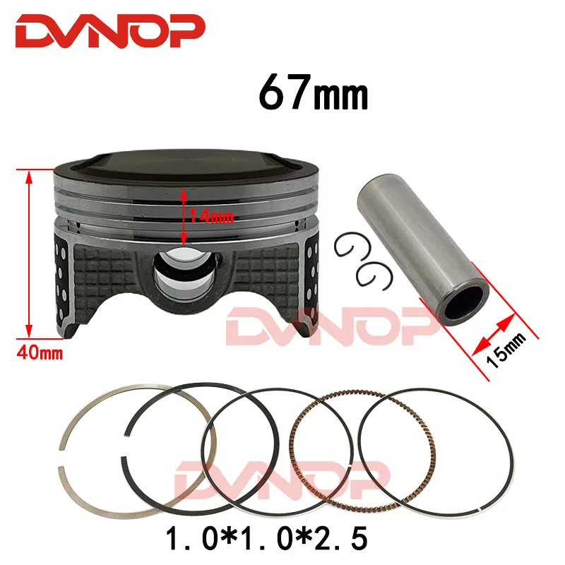 67mm 233cc Piston Ring Kit Set For Honda CRF230F CRF 230F CRF230 F 2007-2015