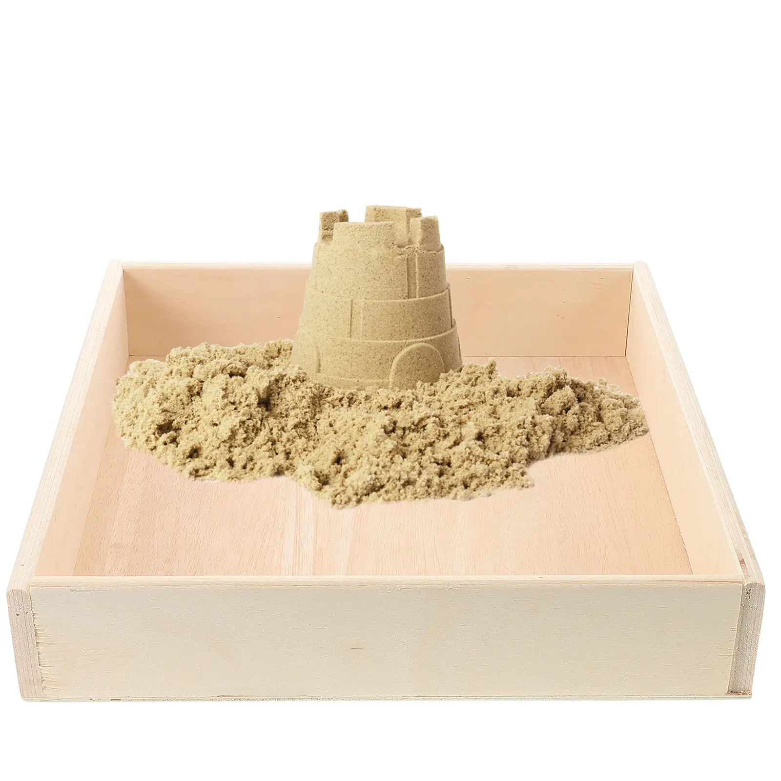 Portable Kids Sand Tray Wooden Sandbox Indoor Outdoor Activities Small Sand Box Storage Box Children Plaything
