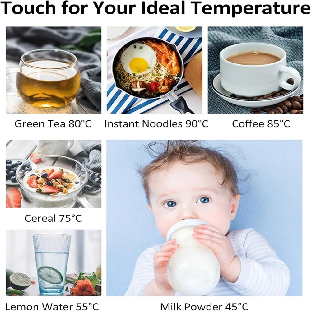 400ml Heated Mug Leakproof Lid Rustless Steel Car Electric Kettle Heat Retention Temperature Control Travel Mug Car Use