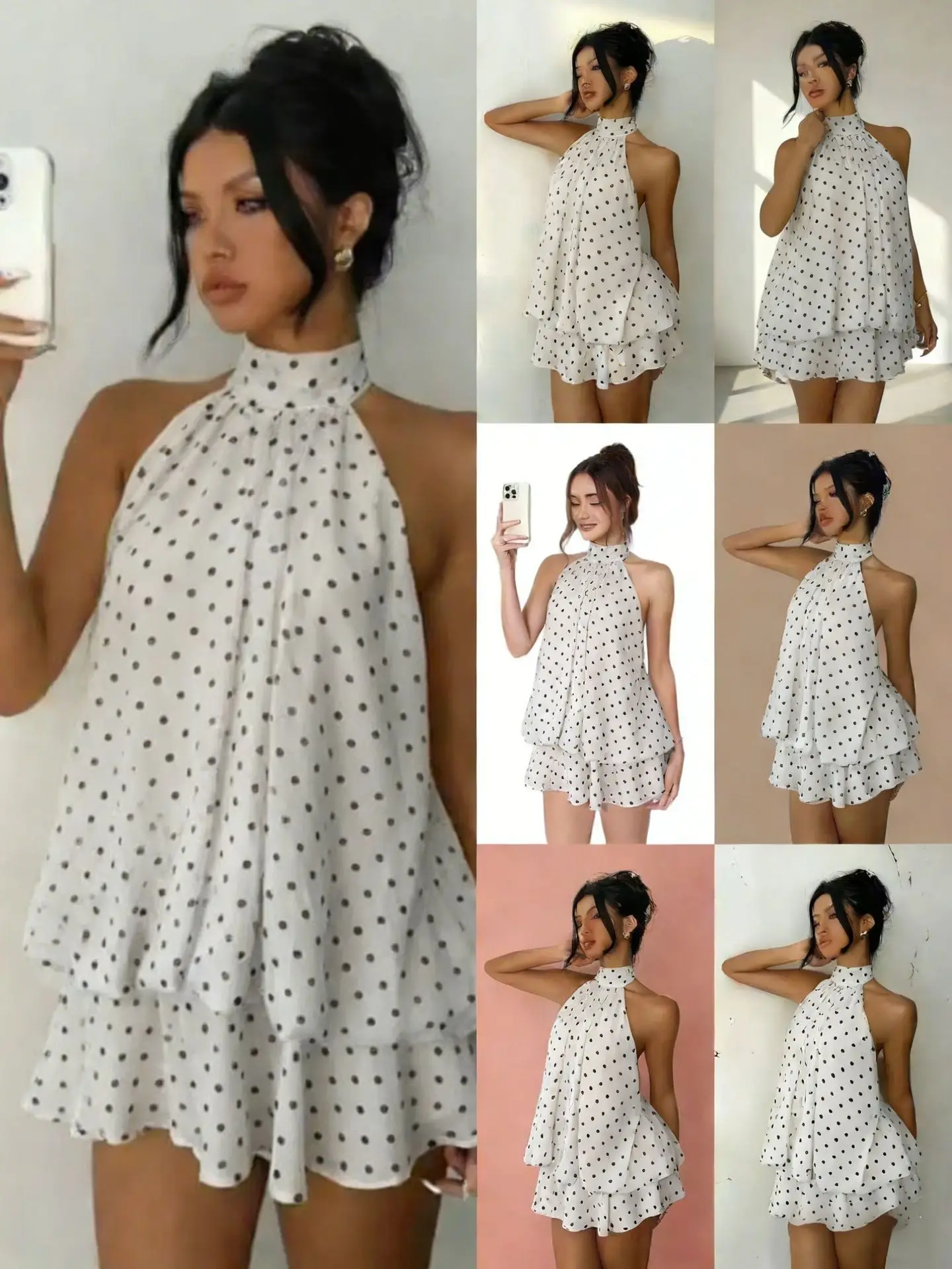 white polka dots