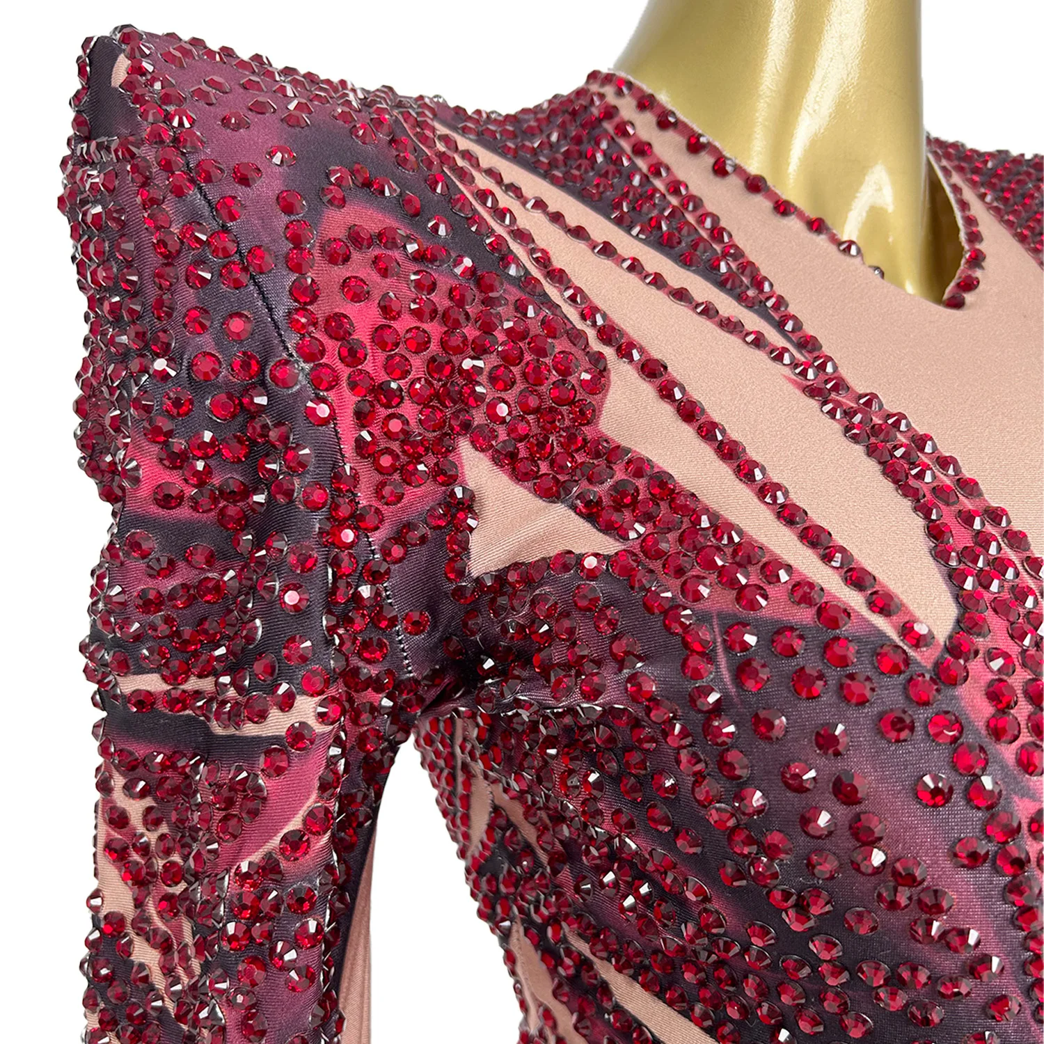 Kejihong Women Sexy Sparkly Crystal Bodysuits Birthday Leotard Dancer Performance Wear Rhinestone Nightclub Hotwife Outfit