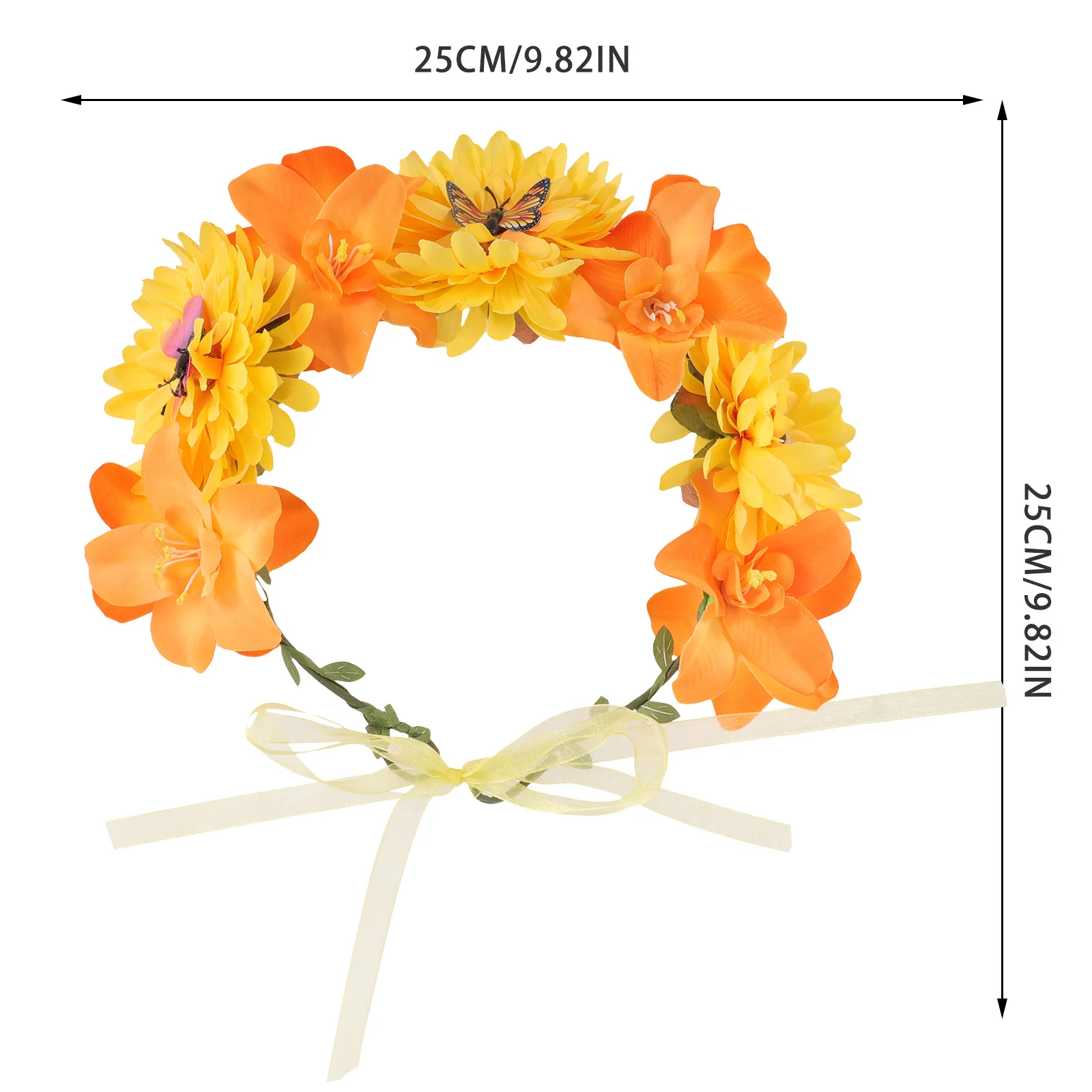 البوهيمي زهرة إكليل عقال قابل للتعديل الاصطناعي الأزهار غطاء الرأس لمهرجان الزفاف تأثيري التصوير الفوتوغرافي