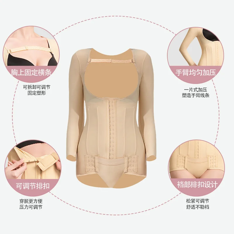 Wome Medical Grade Shapewear Bodysuit After Postpartum Liposuction Surgery Waist Trainer Steel Boned Body Shaper With Zipper