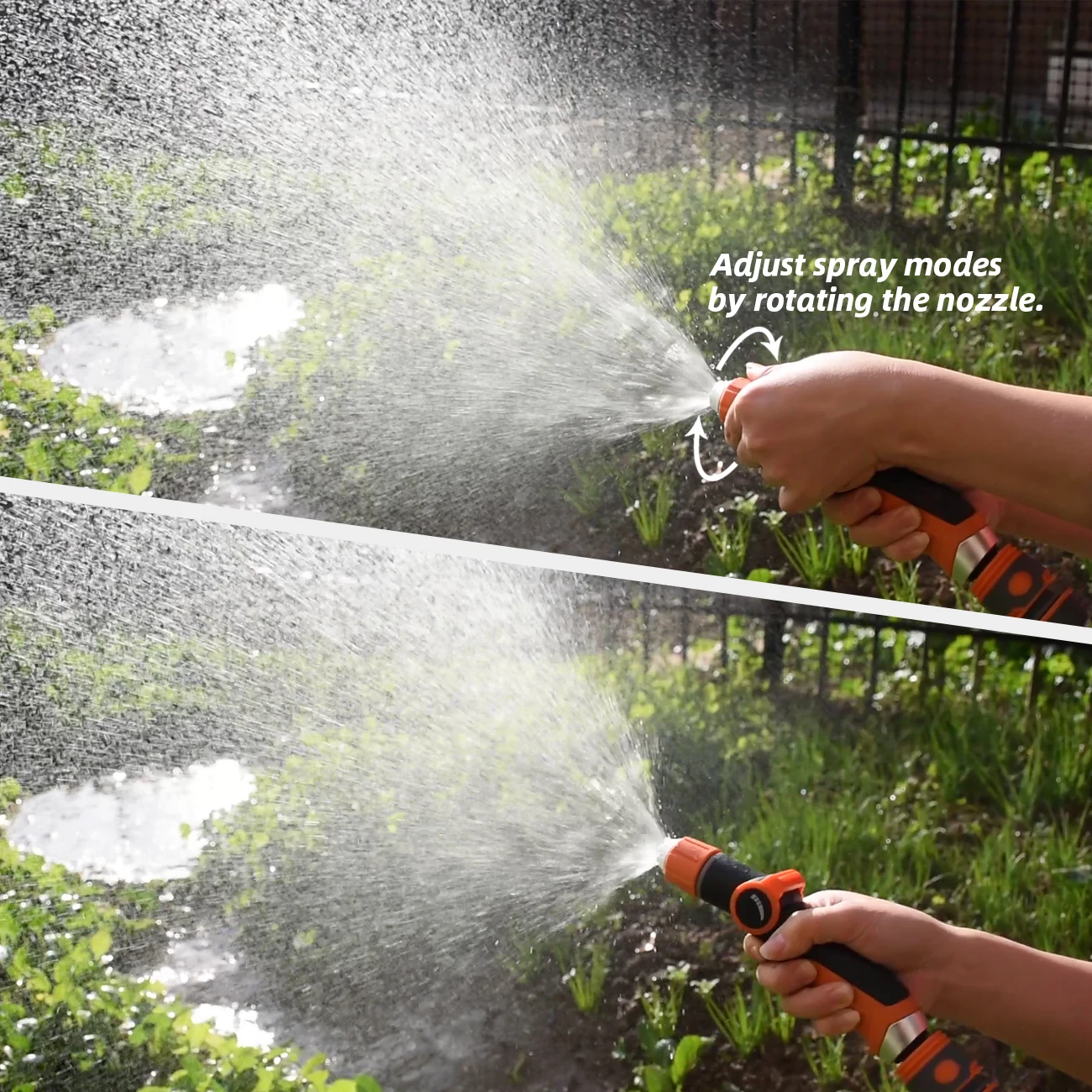 New electroplated nozzle, high-pressure household watering gun for gardens, forests, multi-functional watering, car washing
