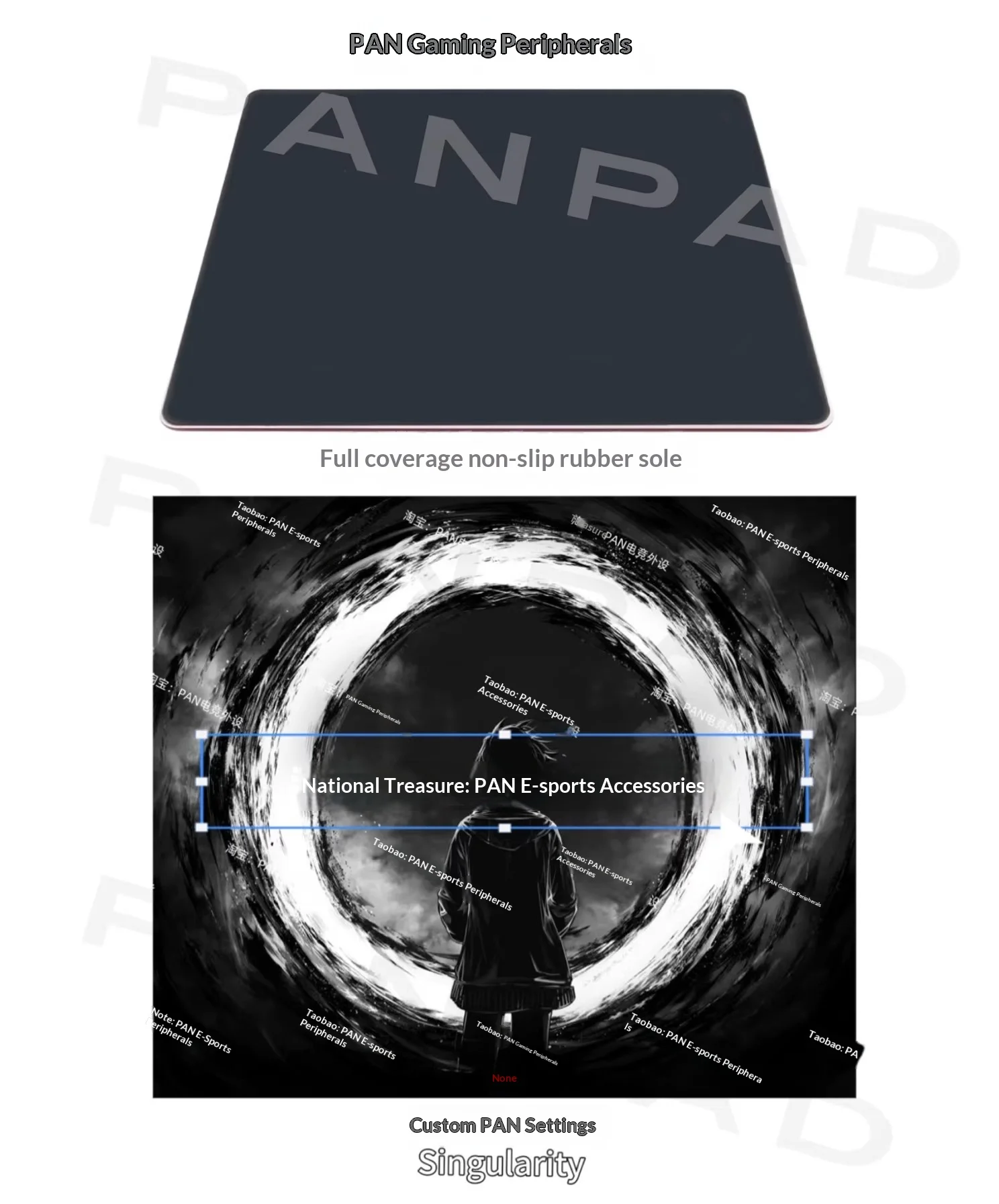 PAN Esports Singularity Glass Mousepad Smooth and Speed Mouse Pad FPS Duplicate Tekkusai For TTK APEX CSGO PC Accessories Gifts