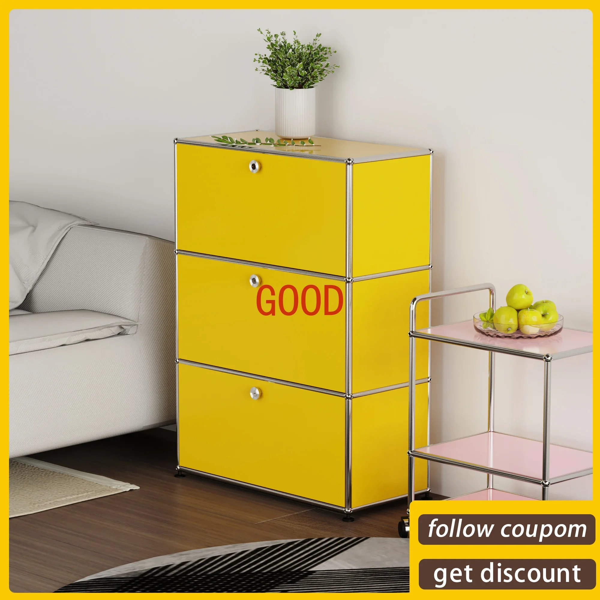 Модульная магия: дизайнерская металлическая мебель для настраиваемого хранения и стильной гостиной, офисного пространства, спальни.