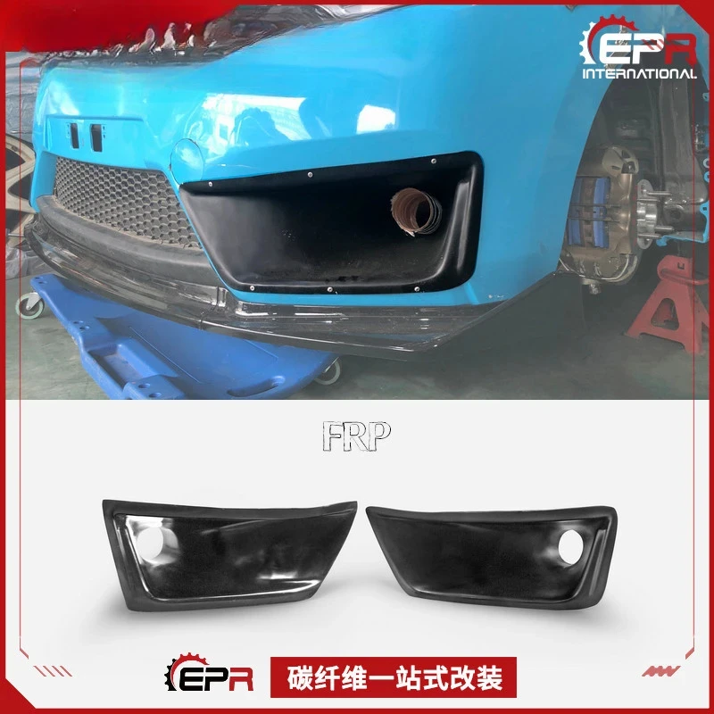 

For Honda Fit GK5 (2014-2018, 5-Door Hatchback) Carbon Fiber Front Bumper Air Intake Fog Light Vent