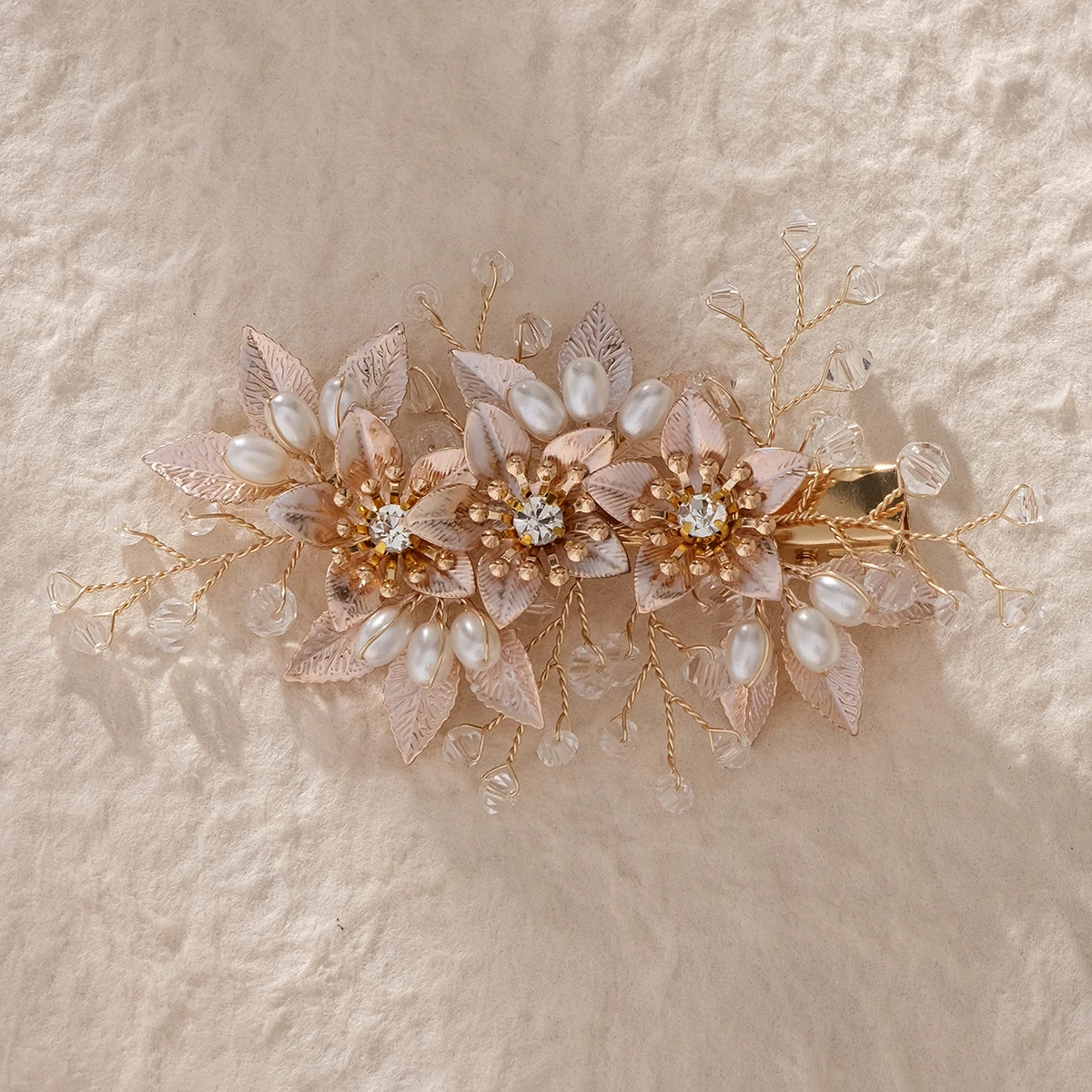 Pearl Rhinestone Flower Bridal Hair Clip Headpiece Luxury & Elegance Floral Comb Wedding Jewellry Accessories Bridesmaid Favours