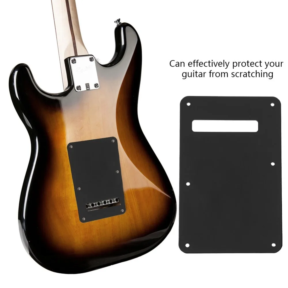 Metal Electric Guitar Backplate 6 Hole Silver, Black, Gold, Red Bronze, Orange Back Plate Electric Guitar Parts Electric Guitar