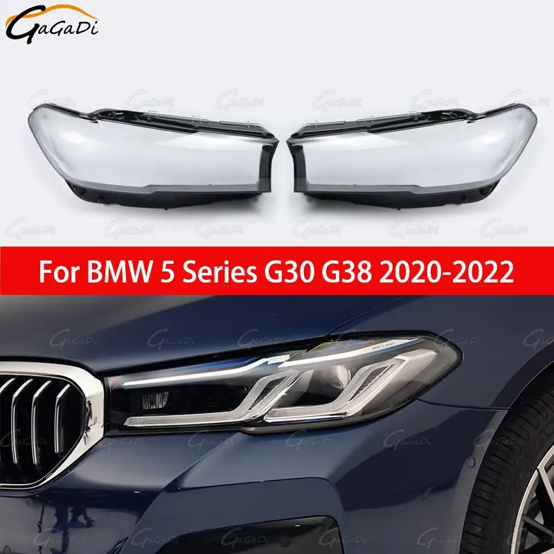 

1Pair Car Headlight Lens Cover Glass Fit For 2020-2022 BMW G30 G38 5 Series Auto parts