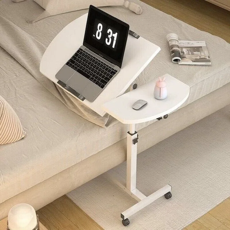 Bedside Table Removable Bed Computer Desk Bedroom Notebook Table Lifting Desk Home Swivel Folding Desk for Home