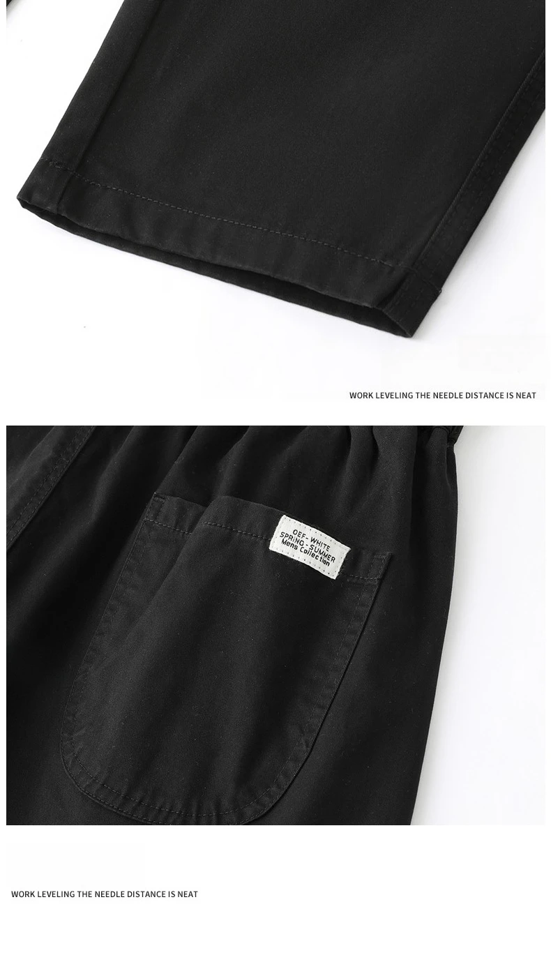 High Quality Summer Thin Men's Casual Pants 95%Cotton Breathable Solid Color Outdoor Elastic Waist Chino Trousers Male Amekaji