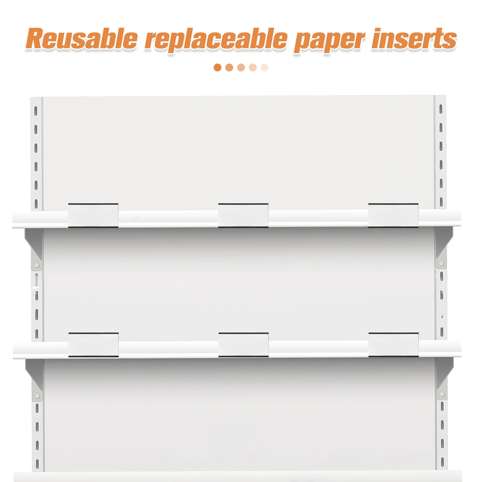 10 مجموعة حامل ملصقات مغناطيسي قابل لإعادة الاستخدام وقابل للاستبدال لأرفف المستودعات وأبواب الثلاجة وأدراج الأدوات المكتبية #5