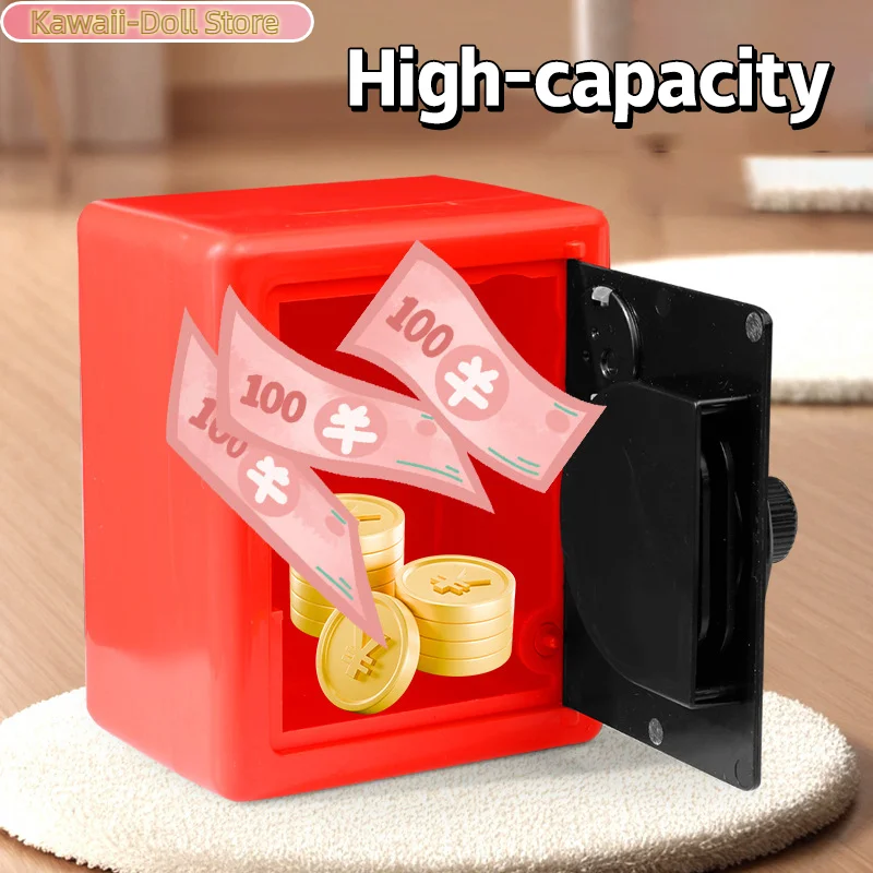 回転パスワード貯金箱ミニコイン貯金箱貯金箱コンビネーションロックコイン節約紙幣現金金庫子供のおもちゃ
