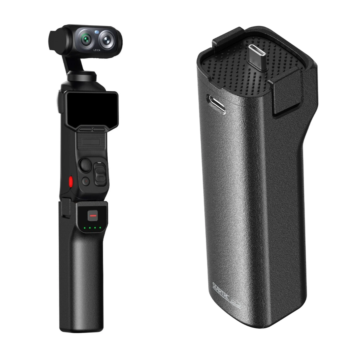 5000mAh Battery Handle for Insta360 Luna Ultra / Pro Hot-Swap Power Grip USB-C Fast Charging for Vlogging Continuous Recording