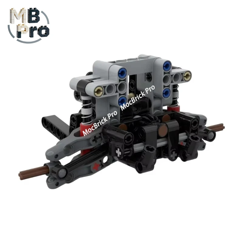 Functional Front Axle MOC Bricks Building Blocks Mechanical Component For Racing Truck Tractor Model Modification