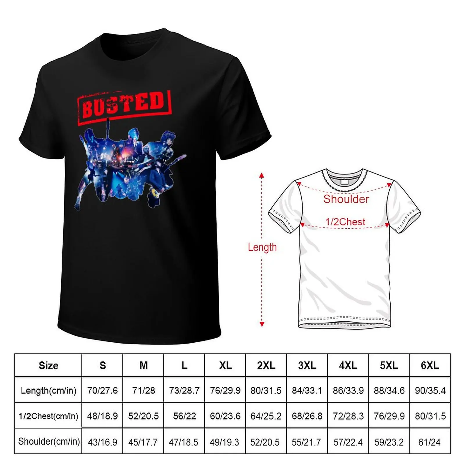 Busted 2023 T-Shirt Basic Tee Shirt for Everyday Outfit