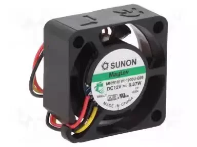 

SUNON MF25101V1-1000U-G99 DC 12 В 0,87 Вт 25x25x10 мм 3-проводной охлаждающий вентилятор для сервера