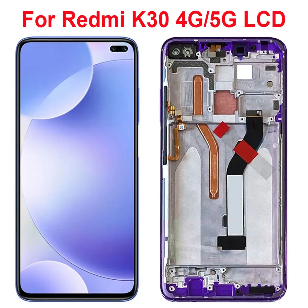 6.67\'\' For Xiaomi Redmi K30 LCD Display Screen Touch Panel Digitizer Replacement Parts For Xiaomi Redmi K30 5G LCD With Frame