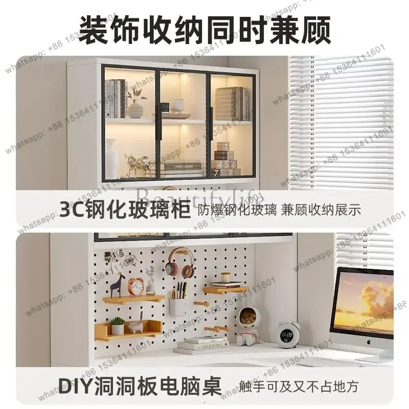 ld L Shaped Bookcase Integrated Computer Desk Corner Student Bedroom Home Simple Office Writing Desktop E-sports