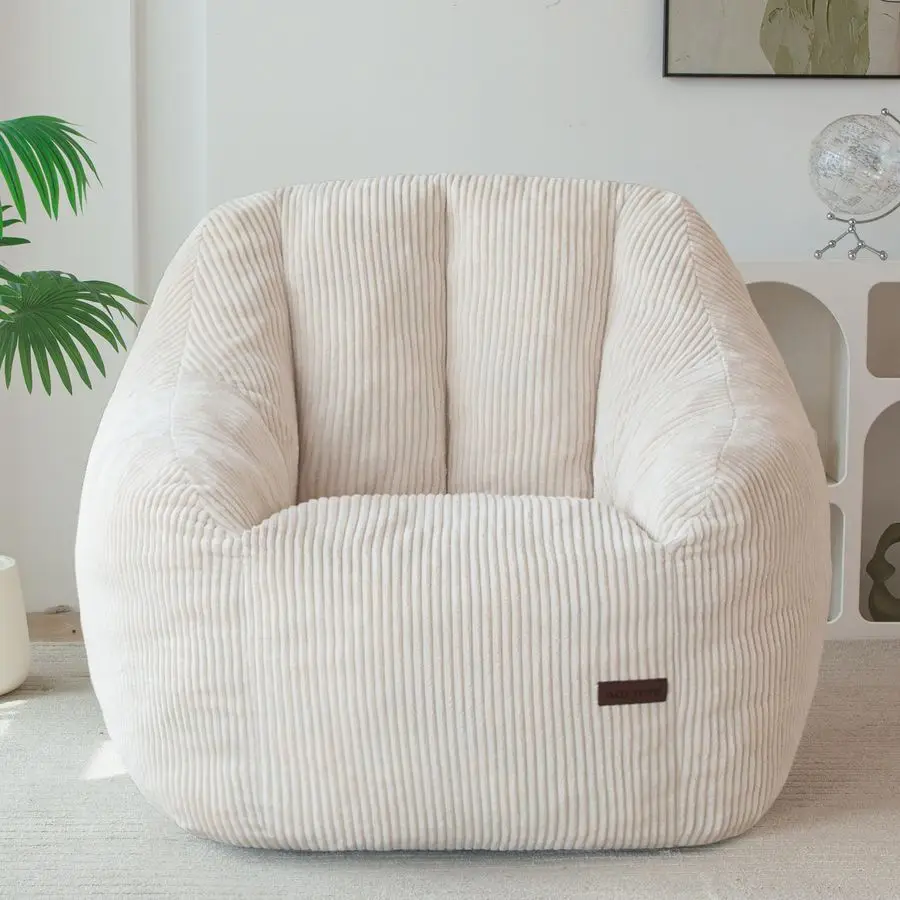 

Bean Bag Chair, Bean Bag Sofa with Filler, Cozy Living Room Chair for Adults and Kids, Stuffed Floor Sofa for Bedroom Dorm Read