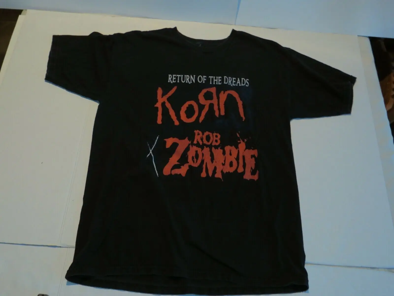 Korn Rob Zombie Return of the Dreads black concert t shirt