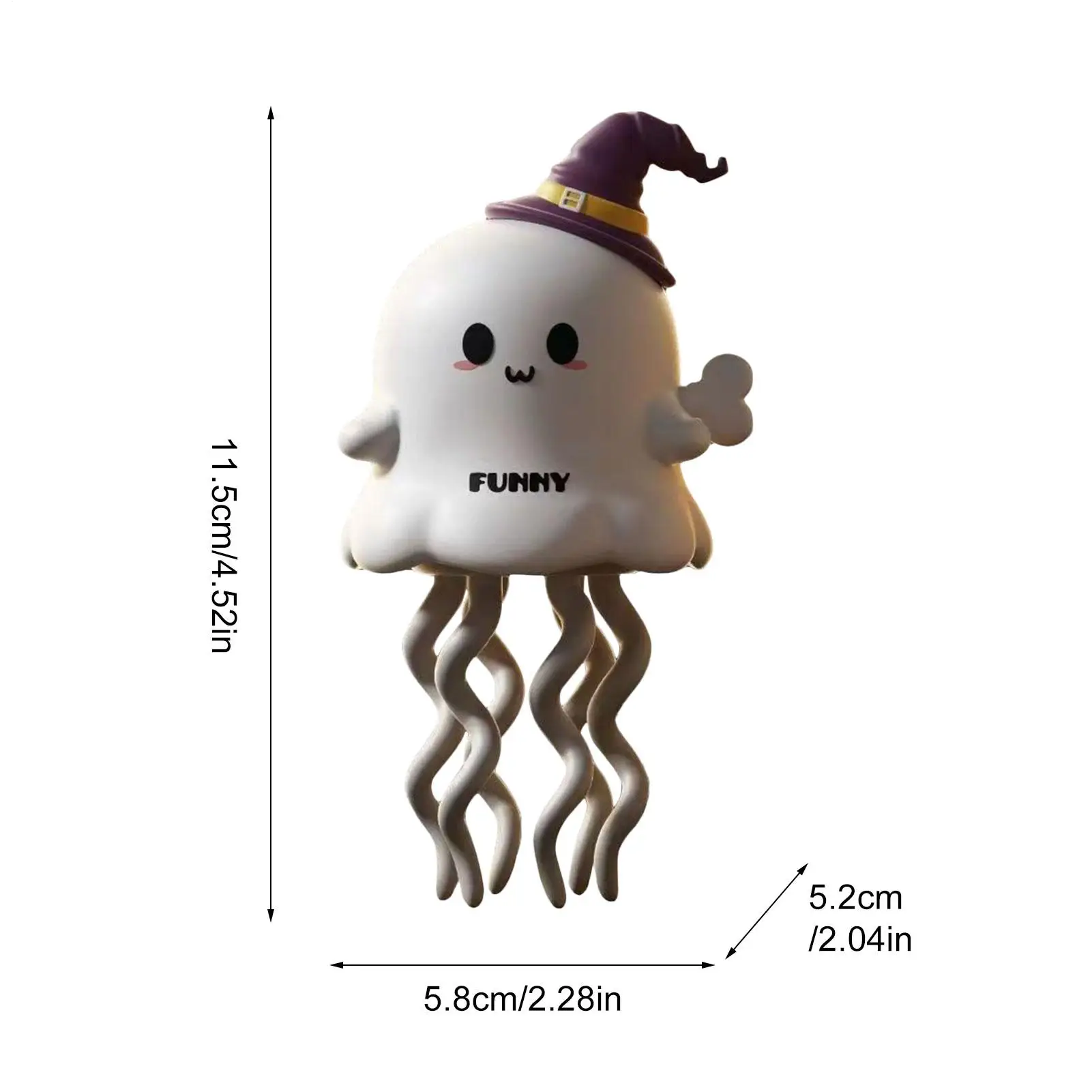 Giocattolo a carica di Halloween Fantasma danzante Zucca Figura a orologeria Compagno calmante Rilassante Gak Scherzo Prop per comodino camera da letto
