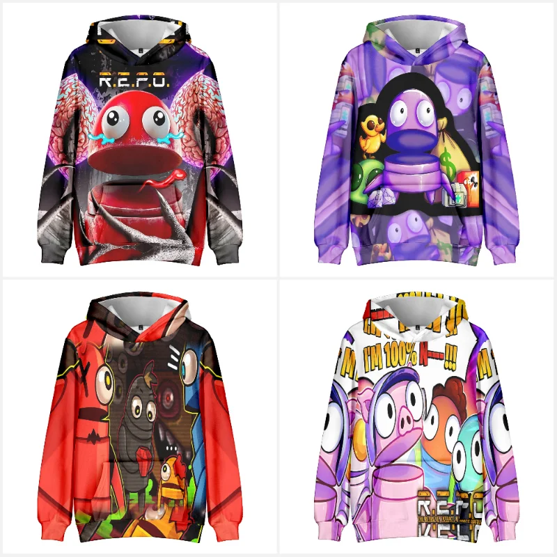 

R.E.P.O Game 3D Printed Hoodies Men Women Fashion Streetwear Oversized Sweatshirts Hoodie Male Pullovers Tracksuit Man Clothing