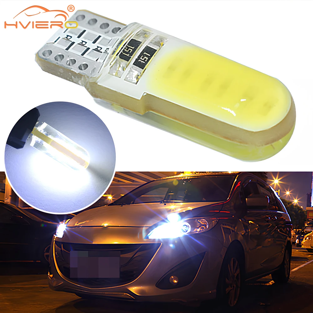 Car LED Width Lights Turn Signal Universal COB Silicone 2SMD W5W 12V Wedge Tail Box Reading Sign Modification Multicolor Choies