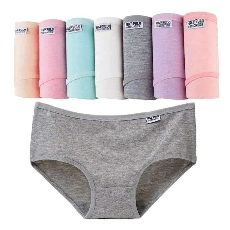 7Pcs/Lot Women\'s Panties Plus Size Underwear Cotton Briefs Girls Soft Pantys Female Intimates Underpant for Women Sexy Lingeries