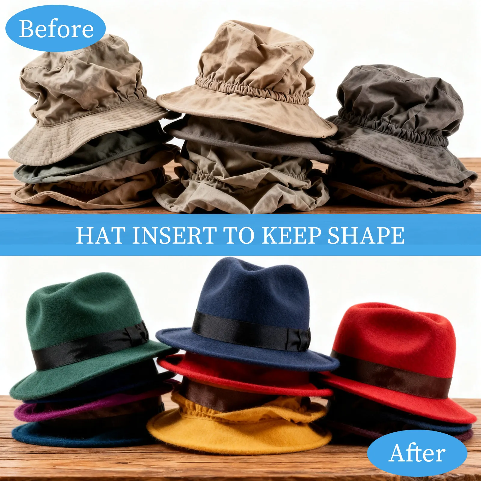 10Pcs Baseball Cap Holder Plastic Hat Inner Support Shaper Display Stand for Hat Display Organizer Baseball Cap Holder
