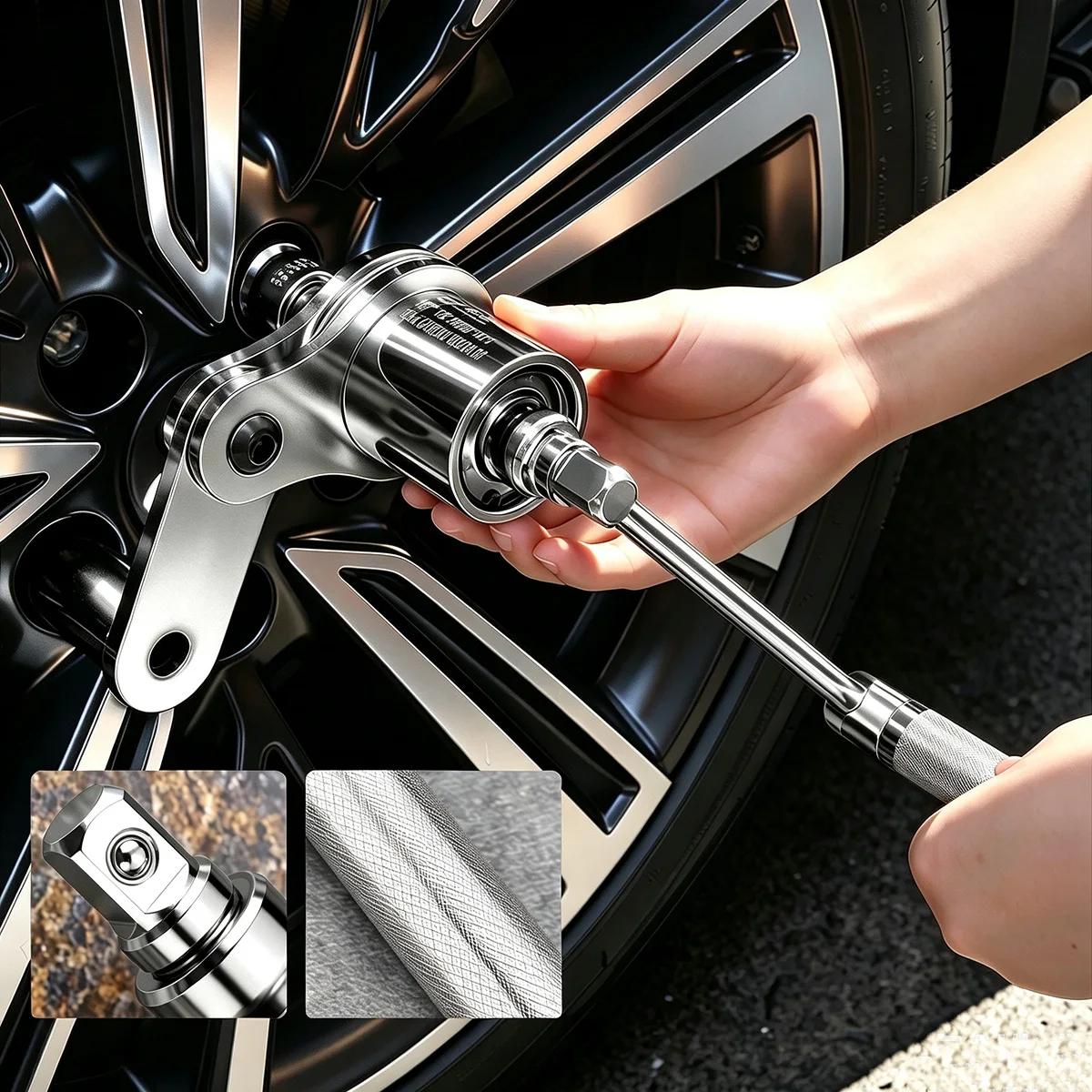 Torque Multiplier Wrench Kit 17 19 21 22mm Lug Nut Remover For Auto Tire Disassembly Labor-Saving Car Motorcycle Repair Tool