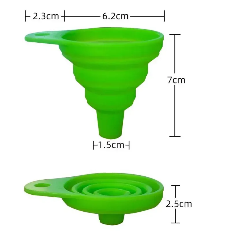 Foldable Portable Silicone Funnel Hangable Household Liquid Dispenser Mini Telescopic Small Funnel Wine Funnel Kitchen Tools