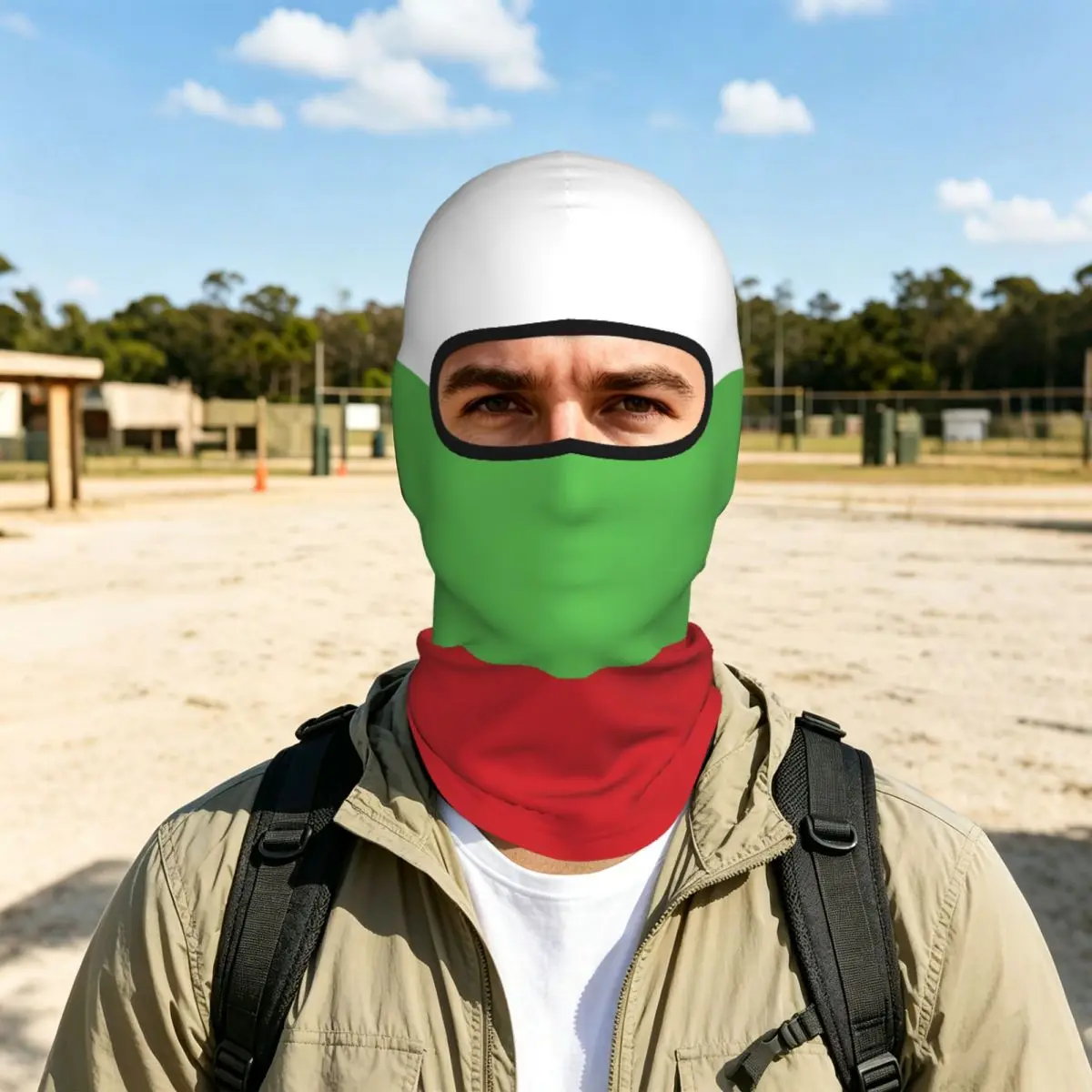Bulgaria Flag Balaclava Full Face Mask Breathable Motorcycle Winter Warm Full Cover Caps Neck Windproof Dustproof Cycling Caps