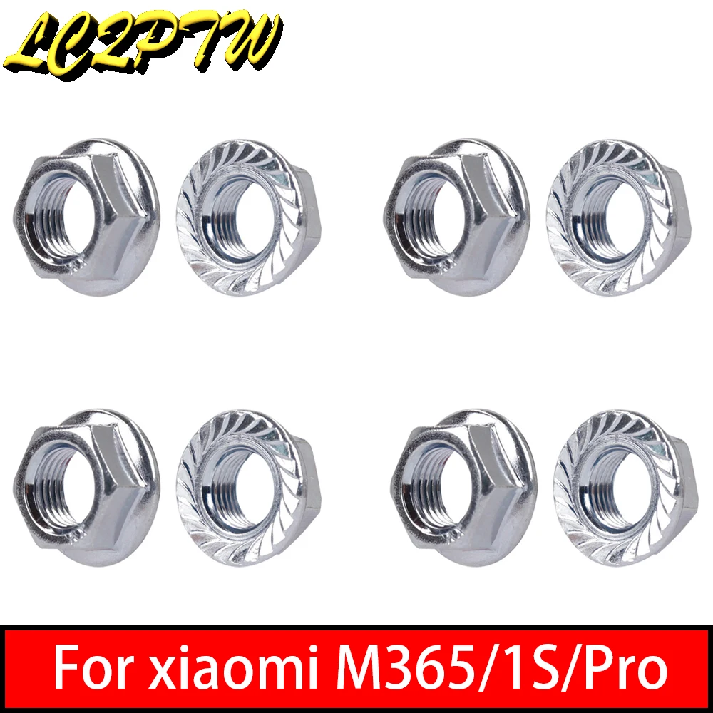 Steel Alloy Front Motor Wheel Nut Bolt Screw For Xiaomi M365 1S Pro2 Electric Scooter Steel Silver Nuts Accessories 1/2/3/4 Pair