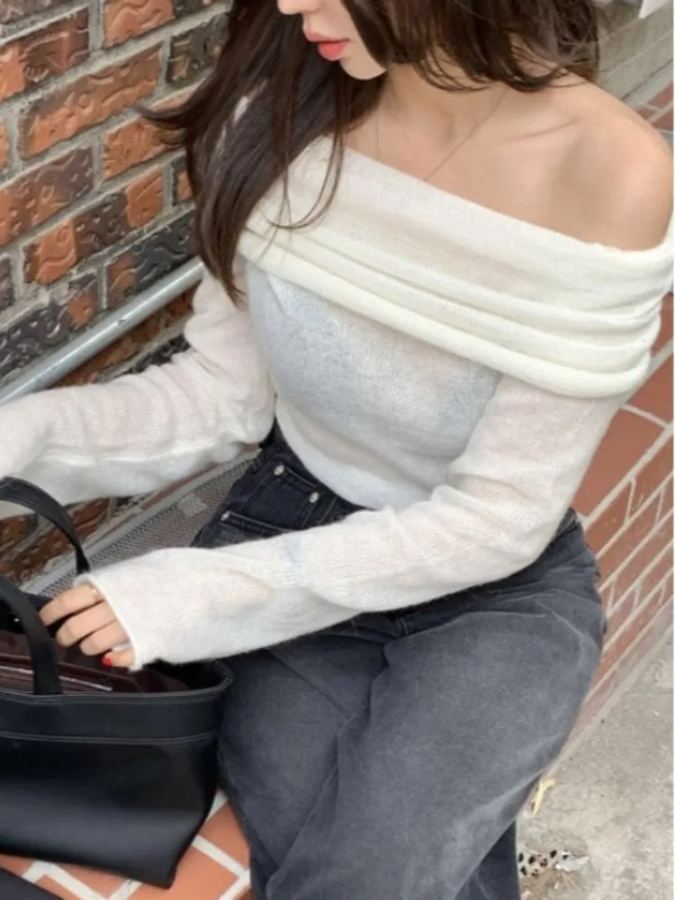 Faionable Винтажный вязаный длинный женский топ с полосками све, шикарный осенний дизайн Agel Sensation Ele Sle