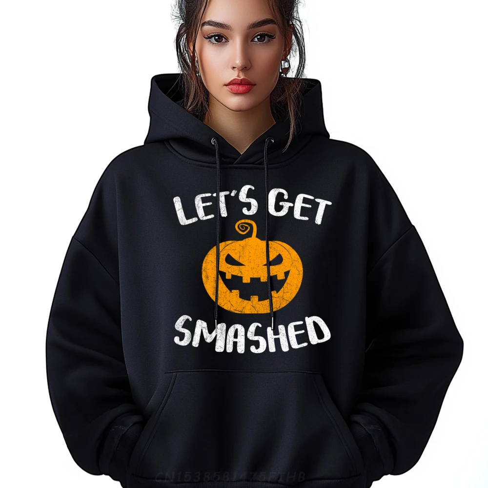 Let S Get Smashed Pumpkin Halloween Drinking Luxury Hoodie Men High Quality Autumn Clothes Christmas