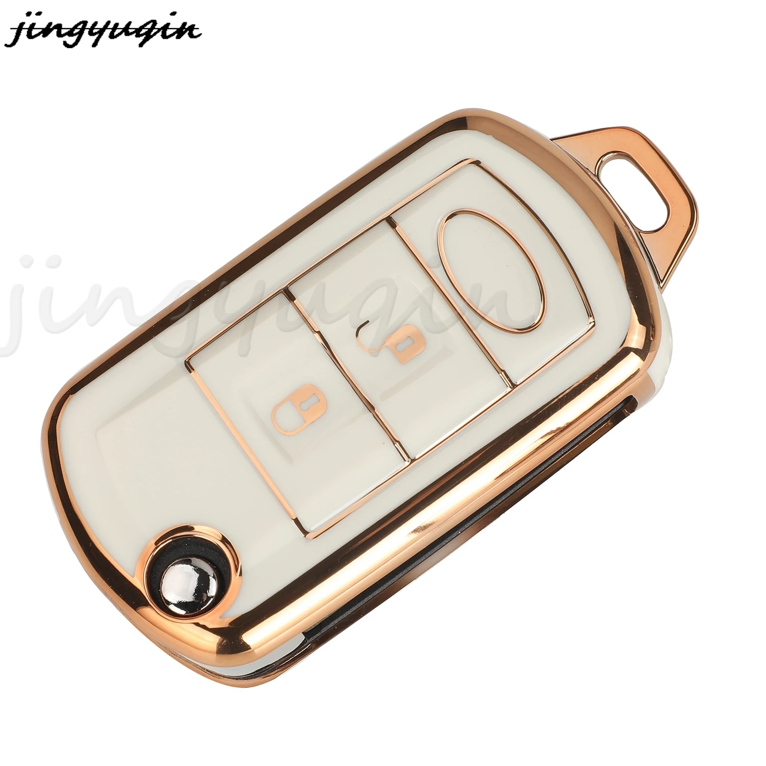 JYQ 2 botones TPU Auto llave Shell funda para Land Rover Range Rover Sport LR3 Discovery soporte protegido Fob bolsa Accesorios